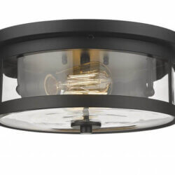 BETHEL BLACK ROUND FLUSH MOUNT YS22137-2C-BLK huntsville