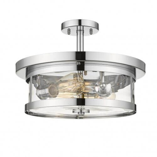 BETHEL CHROME ROUND SEMI FLUSH MOUNT YS22137-3SF-CH orilla