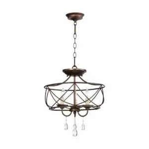 Cilia 16-in Semi-Flush Mount Oiled Bronze