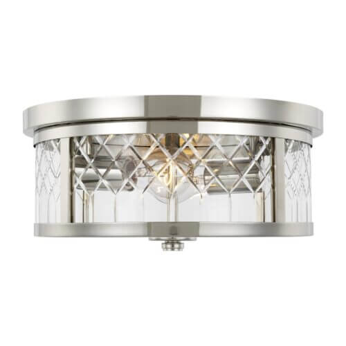GENERATION LIGHTING Alec Flush Mount Polished Nickel AF1072PN belleville