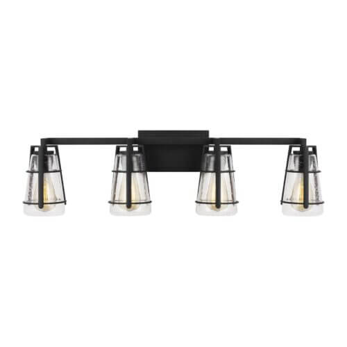 GENERATION LIGHTING Adelaide 4 Light Vanity Midnight Black VS2474MBK kleinburg