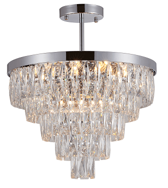 BETHEL FIVE TIER CHROME METAL FRAME CHANDELIER OC21C20CH woodbridge