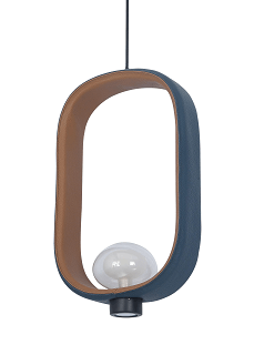BETHEL LEATHER FRAME SINGLE PENDANT DLS13P10B aurora