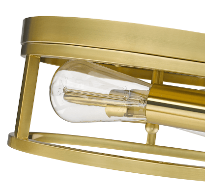 BETHEL GOLD IRON FRAMED FLUSH MOUNT LIGHT YS2180C12GD monton