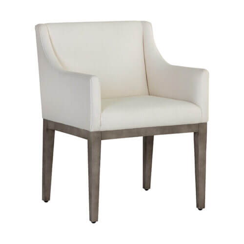 SUNPAN Malik Dining Armchair - Linoso Ivory 107788 woodbridge