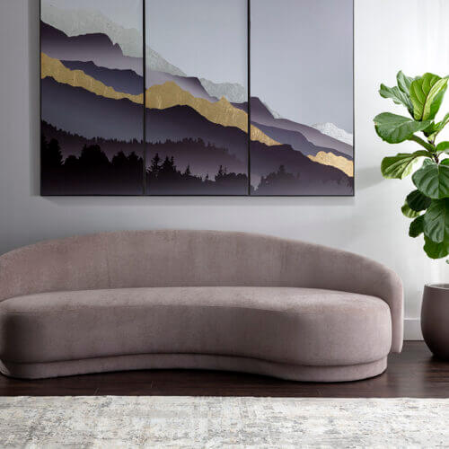 SUNPAN Kendra Sofa - Planet Lilac 108801 aurora