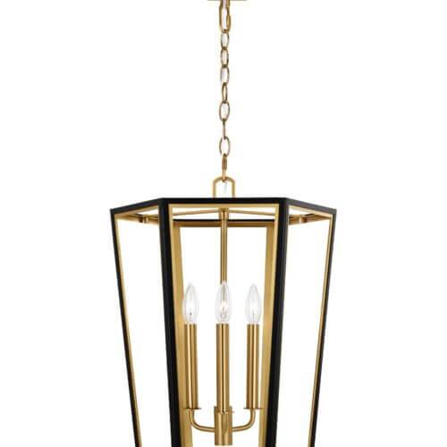 GENERATION LIGHTING Curt Small Lantern Midnight Black AC1083MBKBBS godridge