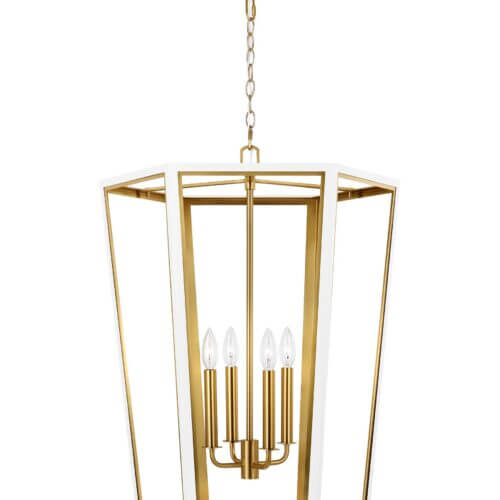 GENERATION LIGHTING Curt Medium Lantern Matte White AC1094MWTBBS etobicoke