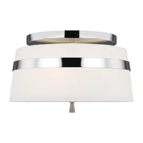 GENERATION LIGHTING Cordtlandt Small Semi-Flush Mount Polished Nickel AF1143PN gravenhurst