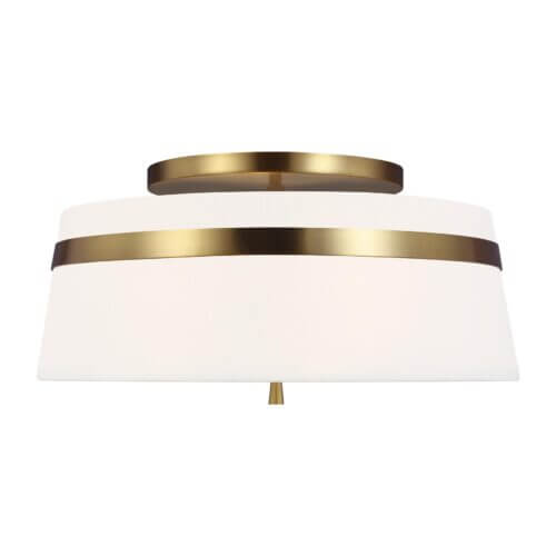 GENERATION LIGHTING Cordtlandt Large Semi-Flush Mount Burnished Brass AF1153BBS laval