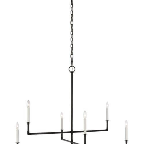 GENERATION LIGHTING Bayview Large Chandelier Aged Iron CC1356AI niagara