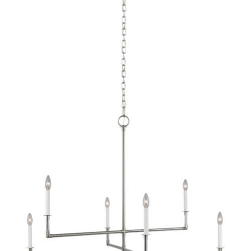 GENERATION LIGHTING Bayview Large Chandelier Polished Nickel CC1356PN etobicoke