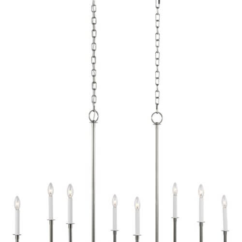 GENERATION LIGHTING Bayview Linear Chandelier Polished Nickel CC1368PN godridge