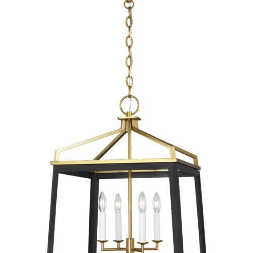 GENERATION LIGHTING Carlow Large Lantern Midnight Black CC1554MBKBBS bracebridge