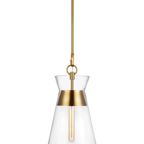GENERATION LIGHTING Atlantic Narrow Pendant Burnished Brass CP1021BBS north york