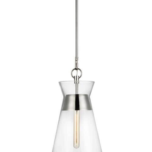 GENERATION LIGHTING Atlantic Narrow Pendant Polished Nickel CP1021PN aurora