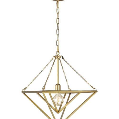 GENERATION LIGHTING Carat Small Pendant Burnished Brass CP1131BBS burlington