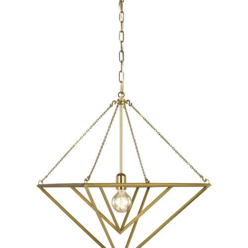 GENERATION LIGHTING Carat Medium Pendant Burnished Brass CP1141BBS collingwood