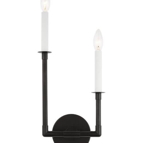 Bayview Double Left Sconce Aged Iron CW1102AI london