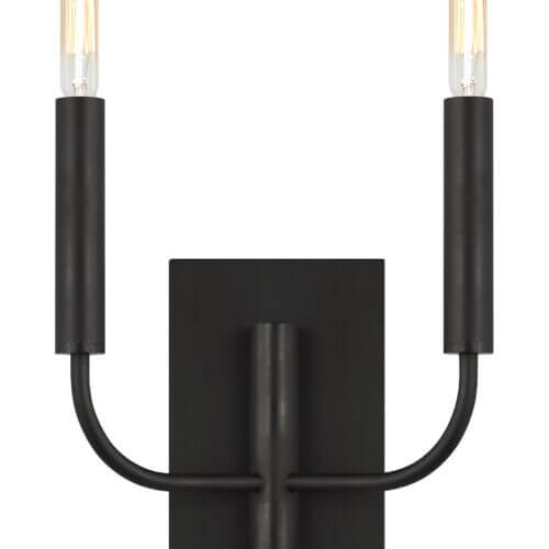 GENERATION LIGHTING Brianna Double Sconce Aged Iron EW1002AI erin mills