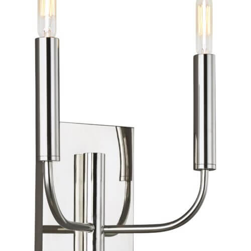 GENERATION LIGHTING Brianna Double Sconce Polished Nickel EW1002PN brampton