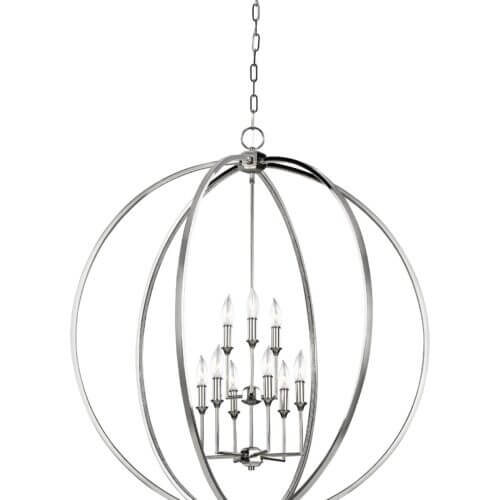 GENERATION LIGHTING Corinne Extra Large Pendant Polished Nickel F3058/9PN winnipeg