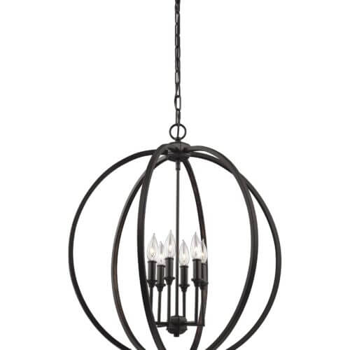 GENERATION LIGHTING Corinne Large Pendant Oil Rubbed Bronze F3061/6ORB toronto