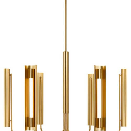 GENERATION LIGHTING Carson Six Light Chandelier Burnished Brass KC1076BBS north york