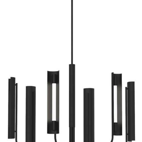 GENERATION LIGHTING Carson Six Light Chandelier Midnight Black KC1076MBK parkdale