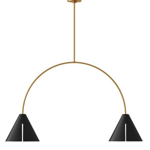 GENERATION LIGHTING Cambre Large Linear Chandelier KC1102MBKBBS-L1 laval