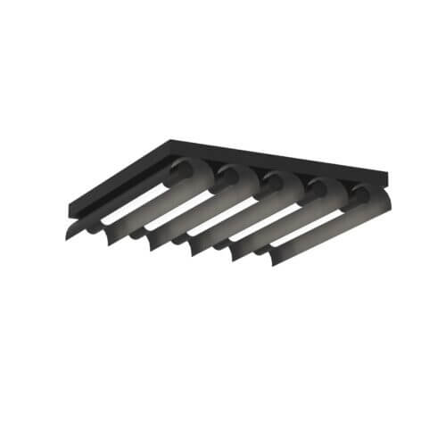 GENERATION LIGHTING Carson Five Light Flush Mount LED Midnight Black KF1095MBK collingwood