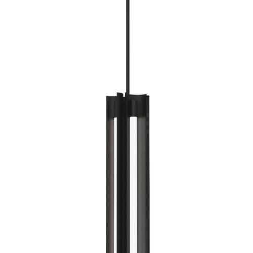 GENERATION LIGHTING Carson Four Light Narrow Pendant LED Midnight Black KP1084MBK burlington