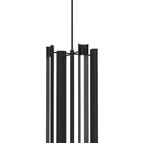 GENERATION LIGHTING Carson Four Light Tall Pendant LED Midnight Black KP1114MBK-kleinburg