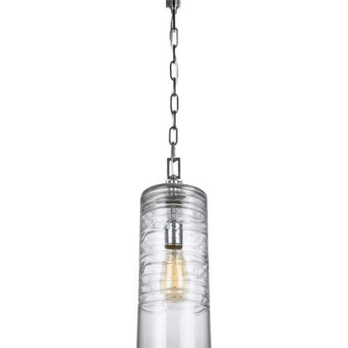 GENERATION LIGHTING Elmore Cylinder Pendant Chrome P1446CH sarnia