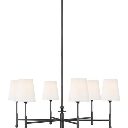 GENERATION LIGHTING Capri Medium Chandelier Aged Iron TC1016AI montreal