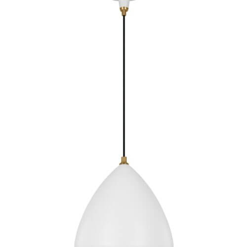 GENERATION LIGHTING Clasica Medium Pendant Matte White TP1121MWTBBS trenton