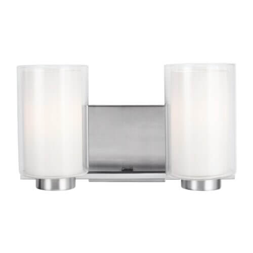 GENERATION LIGHTING Bergin 2 - Light Vanity Satin Nickel VS22602SN windsor