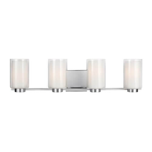GENERATION LIGHTING Bergin 4 - Light Vanity Satin Nickel VS22604SN nobleton