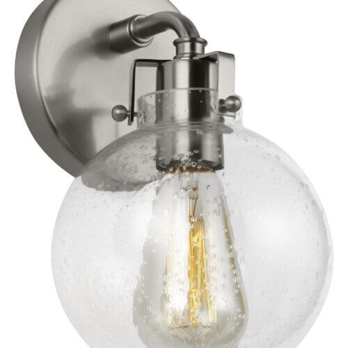 GENERATION LIGHTING Clara 1 - Light Sconce Satin Nickel VS24401SN brampton