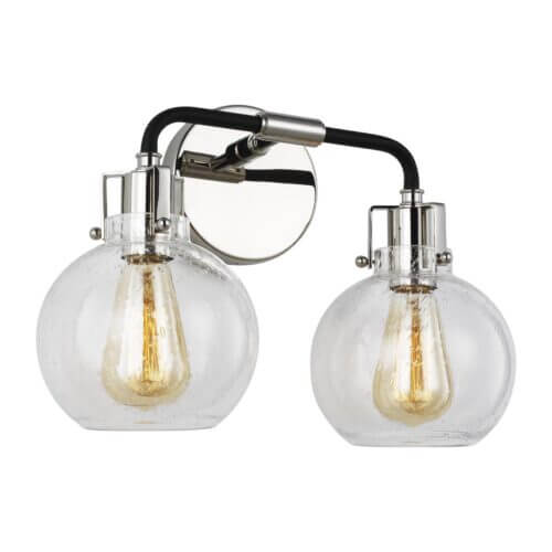 GENERATION LIGHTING Clara 2 - Light Vanity Polished Nickel VS24402PN/TXB woodbridge