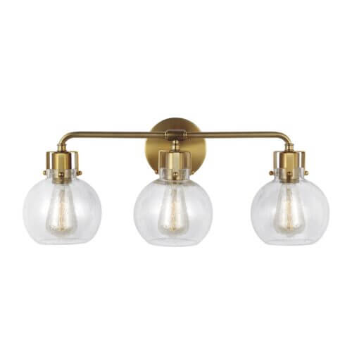 GENERATION LIGHTING Clara 3 - Light Vanity Burnished Brass VS24403BBS burlington