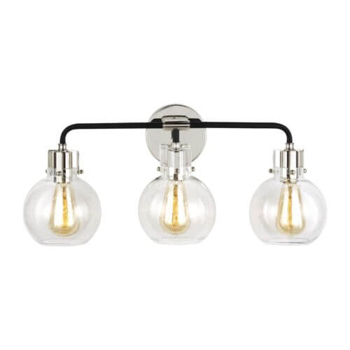 GENERATION LIGHTING Clara 3 - Light Vanity Polished Nickel VS24403PN/TXB newmarket