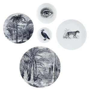 RENWIL MALIYA DECORATIVE PLATES SET OF FIVE W6719 Quebec city