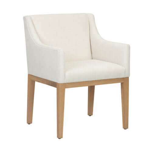 SUNPAN Malik Dining Armchair - Natural - Heather Ivory Tweed 107789 mississauga
