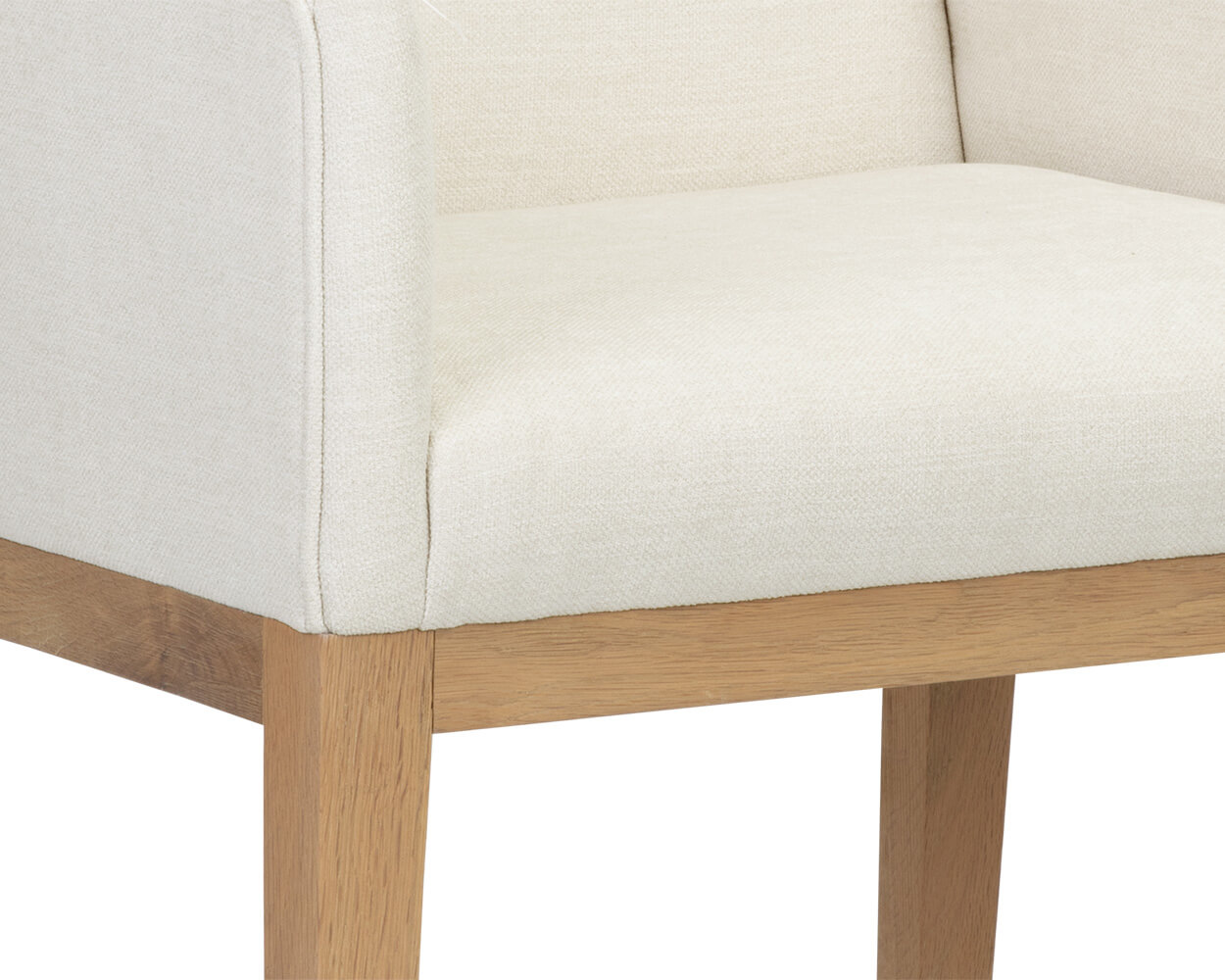 SUNPAN Malik Dining Armchair - Natural - Heather Ivory Tweed 107789 mississauga