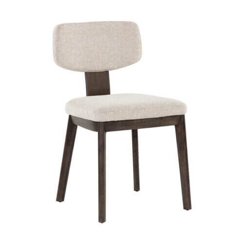 SUNPAN Rickett Dining Chair - Dark Brown - Dove Cream SET OF TWO 107881 caledon