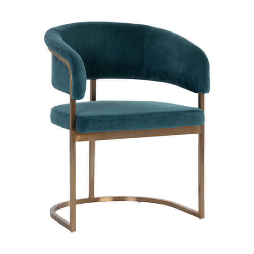 SUNPAN Marris Dining Armchair - Gold - Danny Teal 109049 vaughan