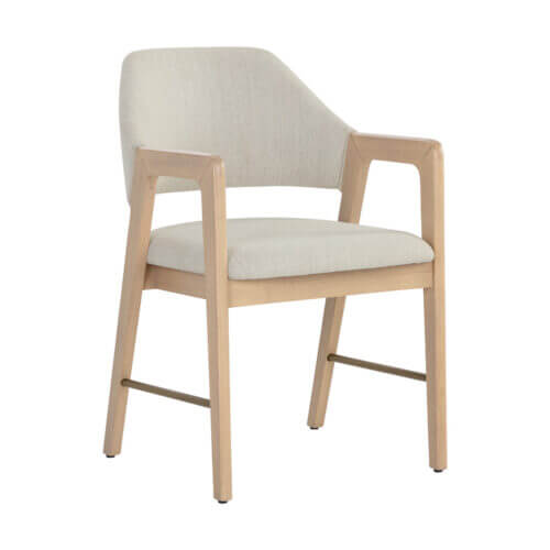 SUNPAN Milton Dining Armchair - Light Wash - Mina Ivory 109808 gravenhurst