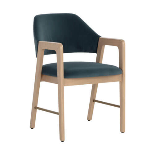SUNPAN Milton Dining Armchair - Light Wash - Meg Dusty Teal 109809 bracebridge