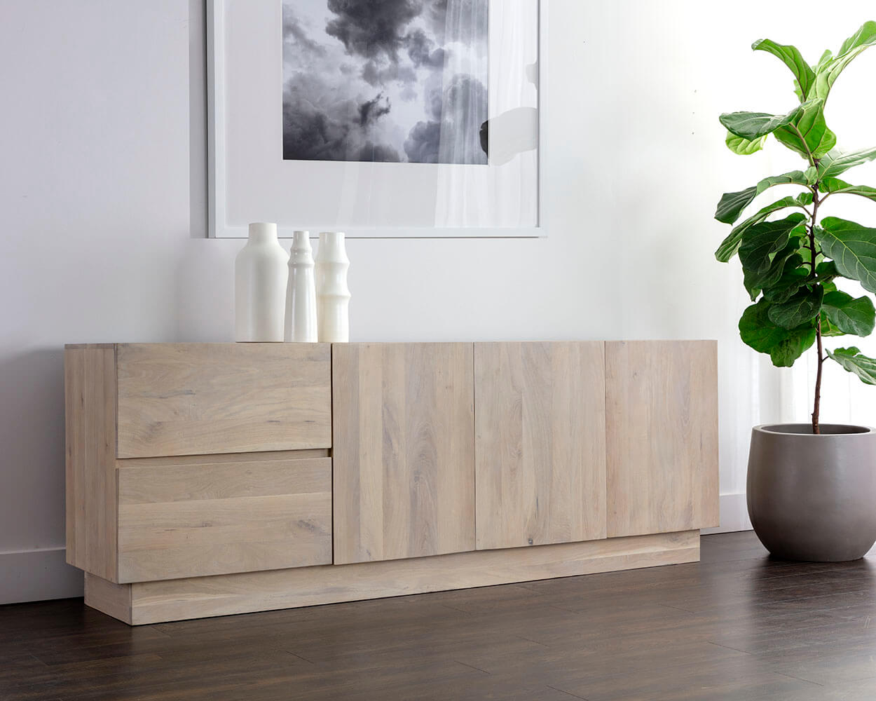 SUNPAN Althea Sideboard - Light Oak 109827 laval